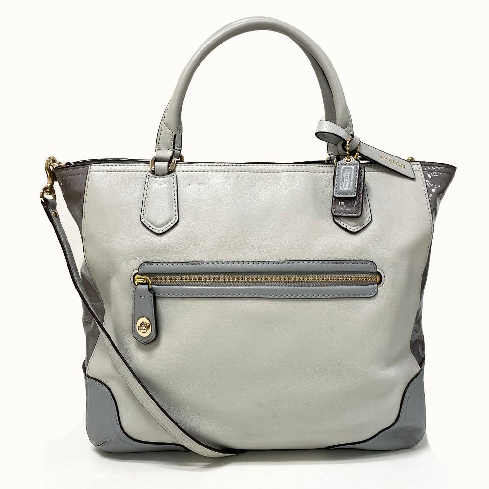 $200 Special COACH 25057 Blaire Grey Color block Conv. Tote